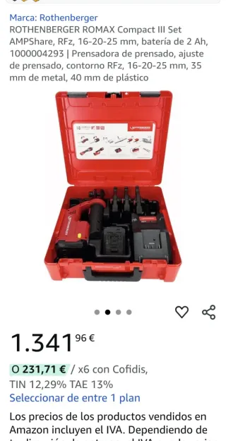 Prensa Rothenberger 18V Multicapa