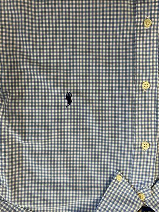 Camisa Polo Ralph Lauren cuadros azul