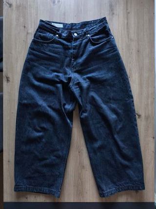 Pantalón Zara Campana Azul Marino Lavado