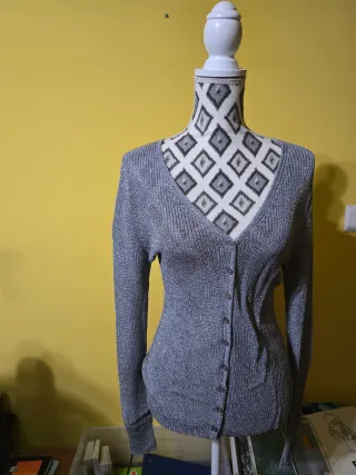 Chaqueta plateada brillante M