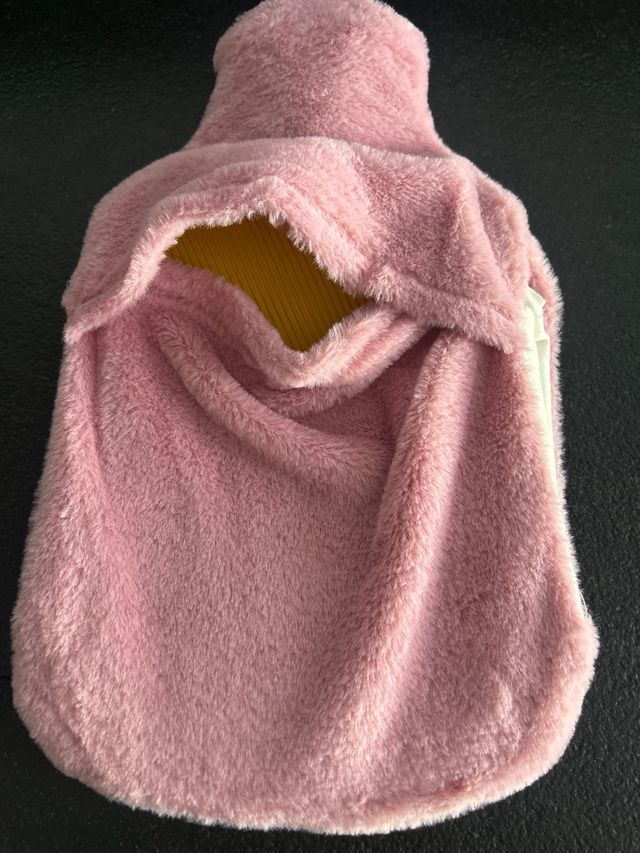 Bolsa de agua caliente rosa con estrella