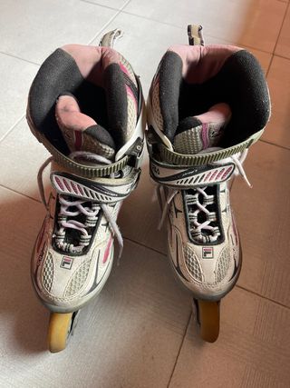 Patines en línea Fila blancos y rosas