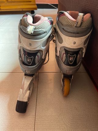 Patines en línea Fila blancos y rosas