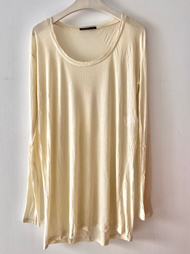 Camiseta Balenciaga Oversize Beige Talla Única