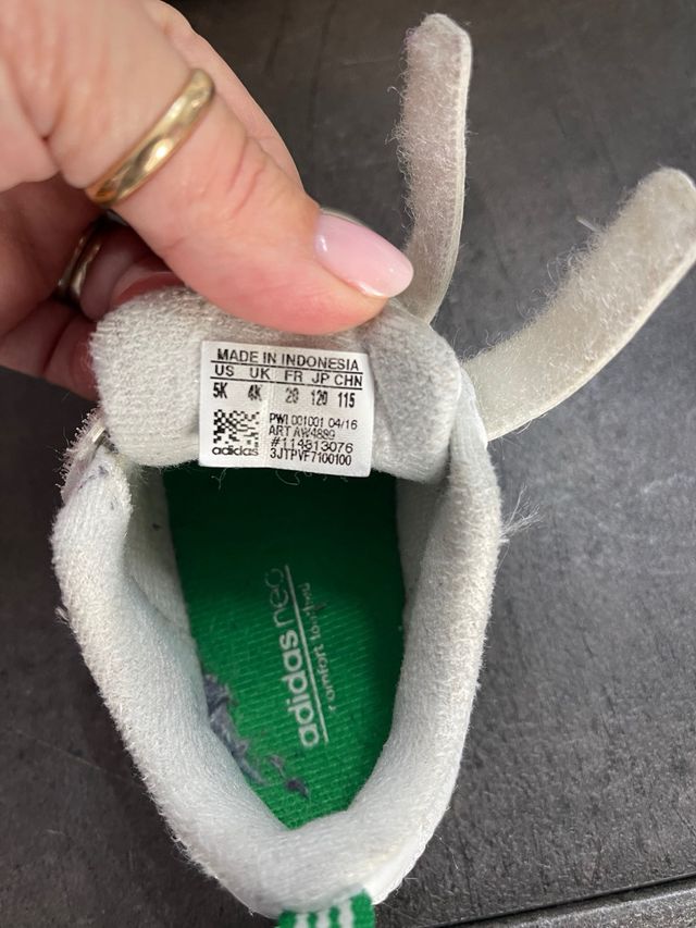 Adidas Scarpine Bianche Velcro Bambino