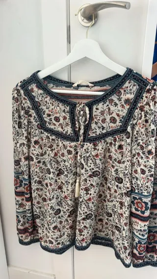 Blusa Springfield floral manga larga