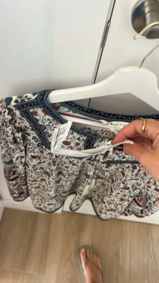 Blusa Springfield floral manga larga