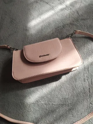 Bolso rosa y gris