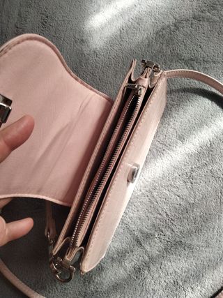 Bolso rosa y gris