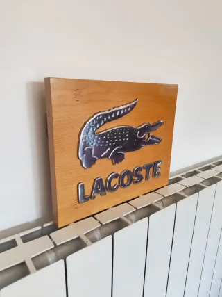 Cartel Lacoste Vintage Cocodrilo Metal