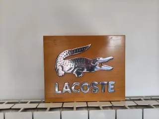 Cartel Lacoste Vintage Cocodrilo Metal