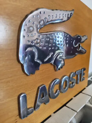 Cartel Lacoste Vintage Cocodrilo Metal