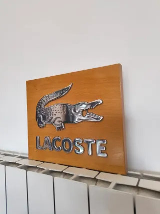 Cartel Lacoste Vintage Cocodrilo Metal