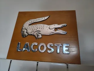 Cartel Lacoste Vintage Cocodrilo Metal