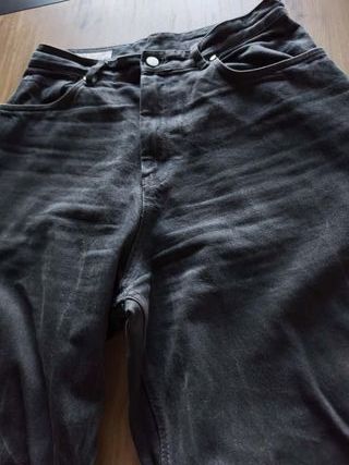 Pantalón Zara Campana Negro Efecto Lavado