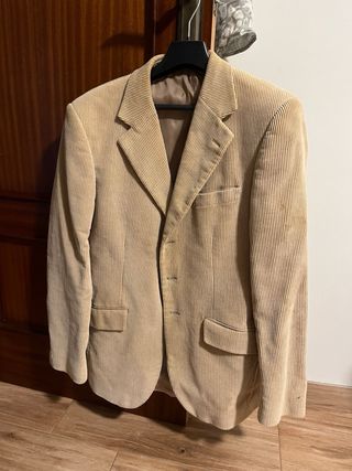 Americana de pana beige