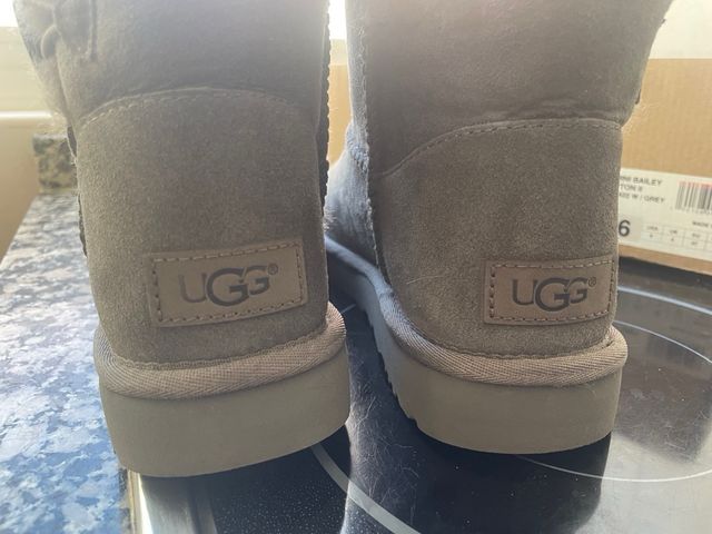 Botas UGG grises con botón