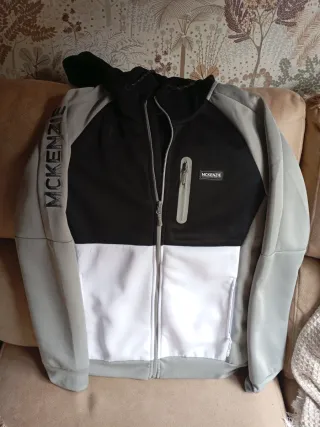 Sudadera McKenzie Talla L Negra Gris Blanca