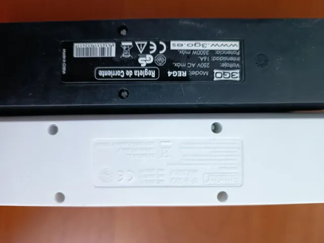 2 regletas alargador interruptor - 10 tomas total