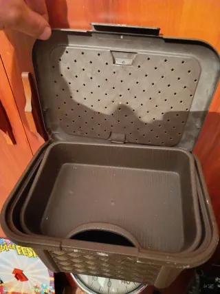 Cesto Marrone con Coperchio