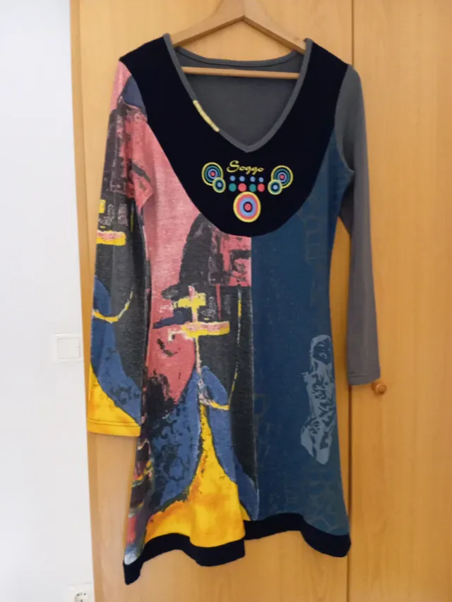 Vestido soggo estampado