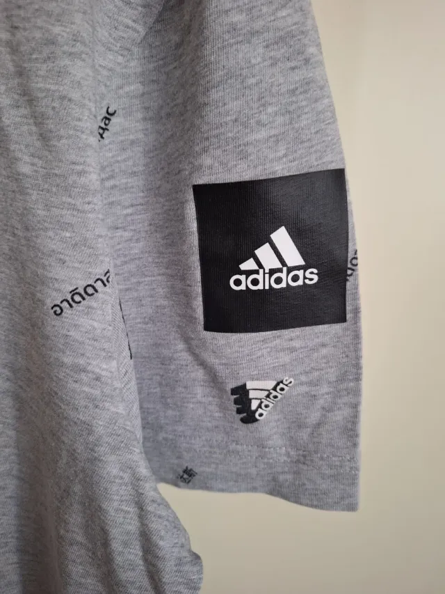 T-shirt Adidas uomo grigia con fantasia taglia L