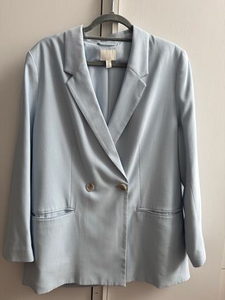 Blazer azzurro doppio petto