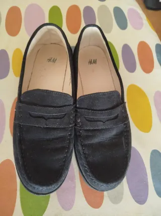 Zapatos mocasines H&M niño, de ante, talla 35