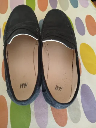 Zapatos mocasines H&M niño, de ante, talla 35