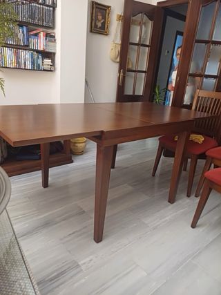 Mesa comedor extensible madera maciza