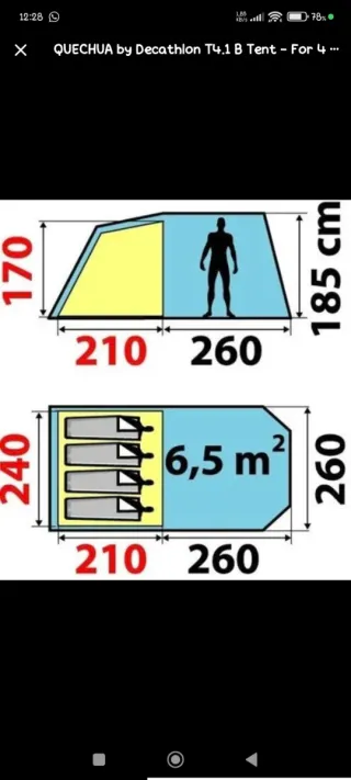 Tienda de campaña Quechua T4 XL