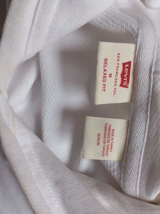 Sudadera Levi's Blanca con Capucha