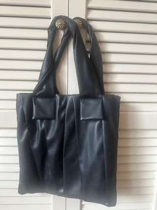 Bolso Zara Piel Sintética Negro