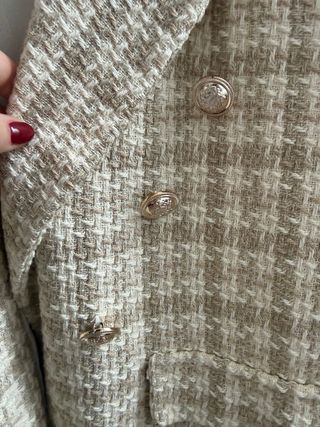 Blazer fantasia beige e marrone