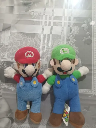 Set peluche Mario Bros + Luigi
