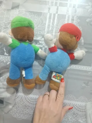 Set peluche Mario Bros + Luigi