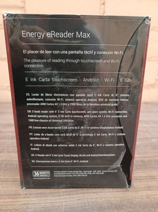 Lector Ereader Energy Sistem, lector de libros.