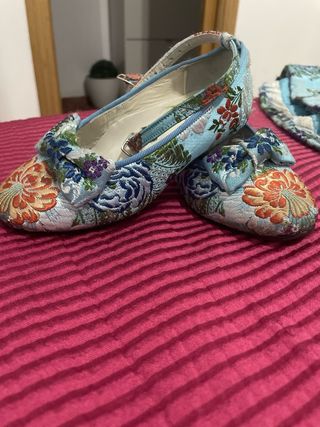 Traje de Fallera Niña Azul Completo talla 5-7 años