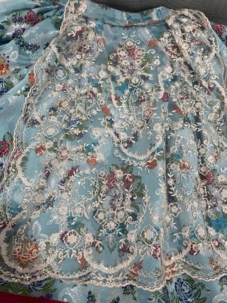Traje de Fallera Niña Azul Completo talla 5-7 años
