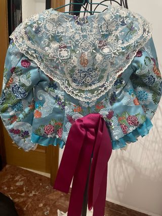 Traje de Fallera Niña Azul Completo talla 5-7 años