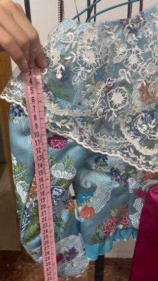 Traje de Fallera Niña Azul Completo talla 5-7 años