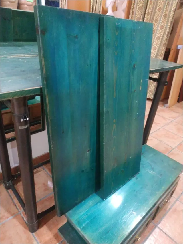 Baldas madera maciza tintadas verde (42 unidades)