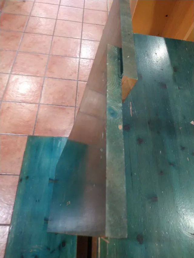 Baldas madera maciza tintadas verde (42 unidades)