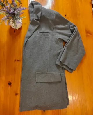 Blazer afelpada gris mujer