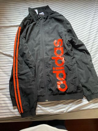 Chaqueta Adidas Negra y Naranja