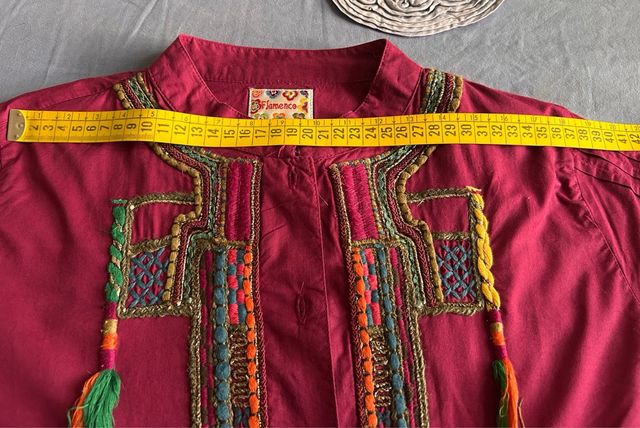 Blusa Flamenco Talla L/XL Bordada