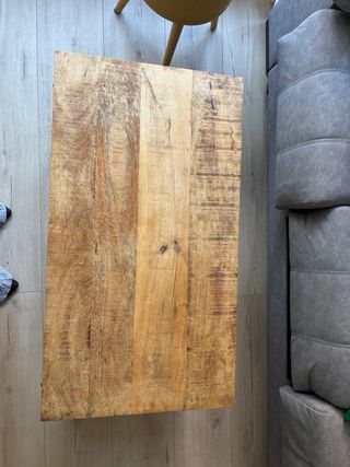Mesa baja salón madera y metal