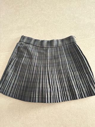 Falda pantalón de cuadros gris