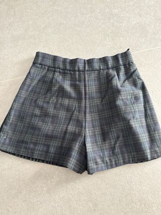 Falda pantalón de cuadros gris