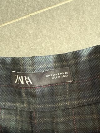 Falda pantalón de cuadros gris